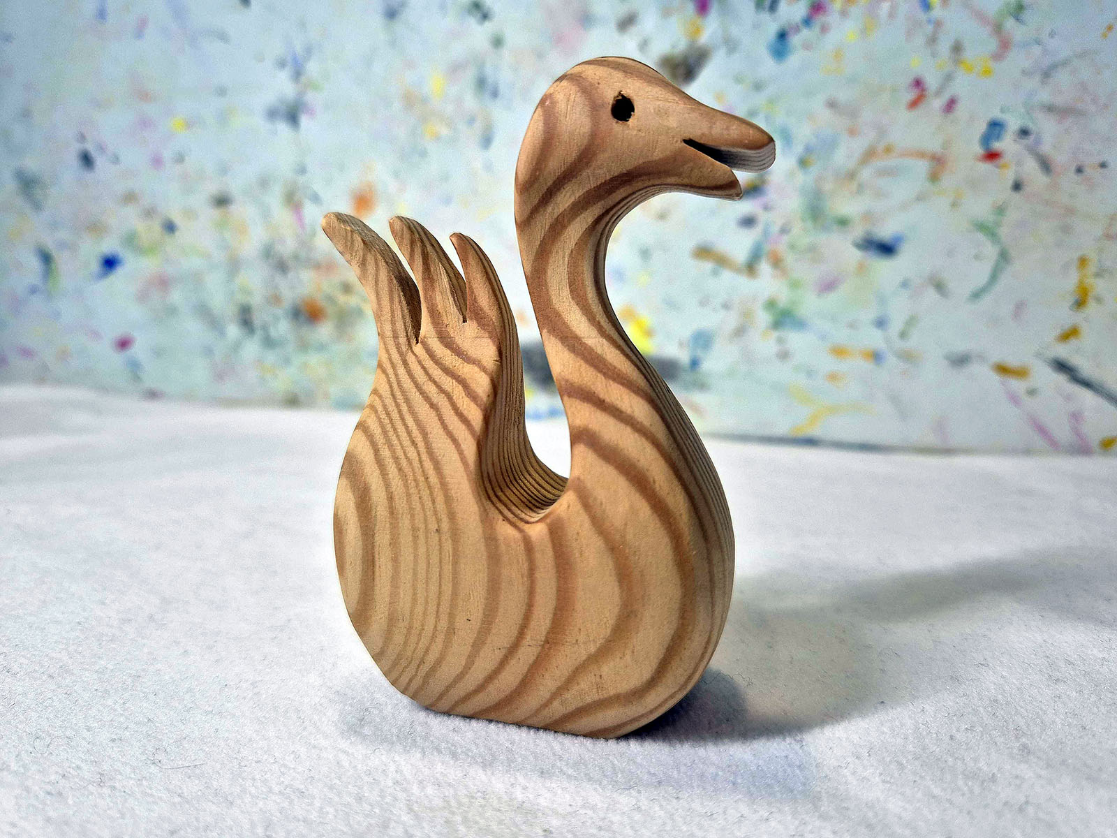 Elegant wooden duck