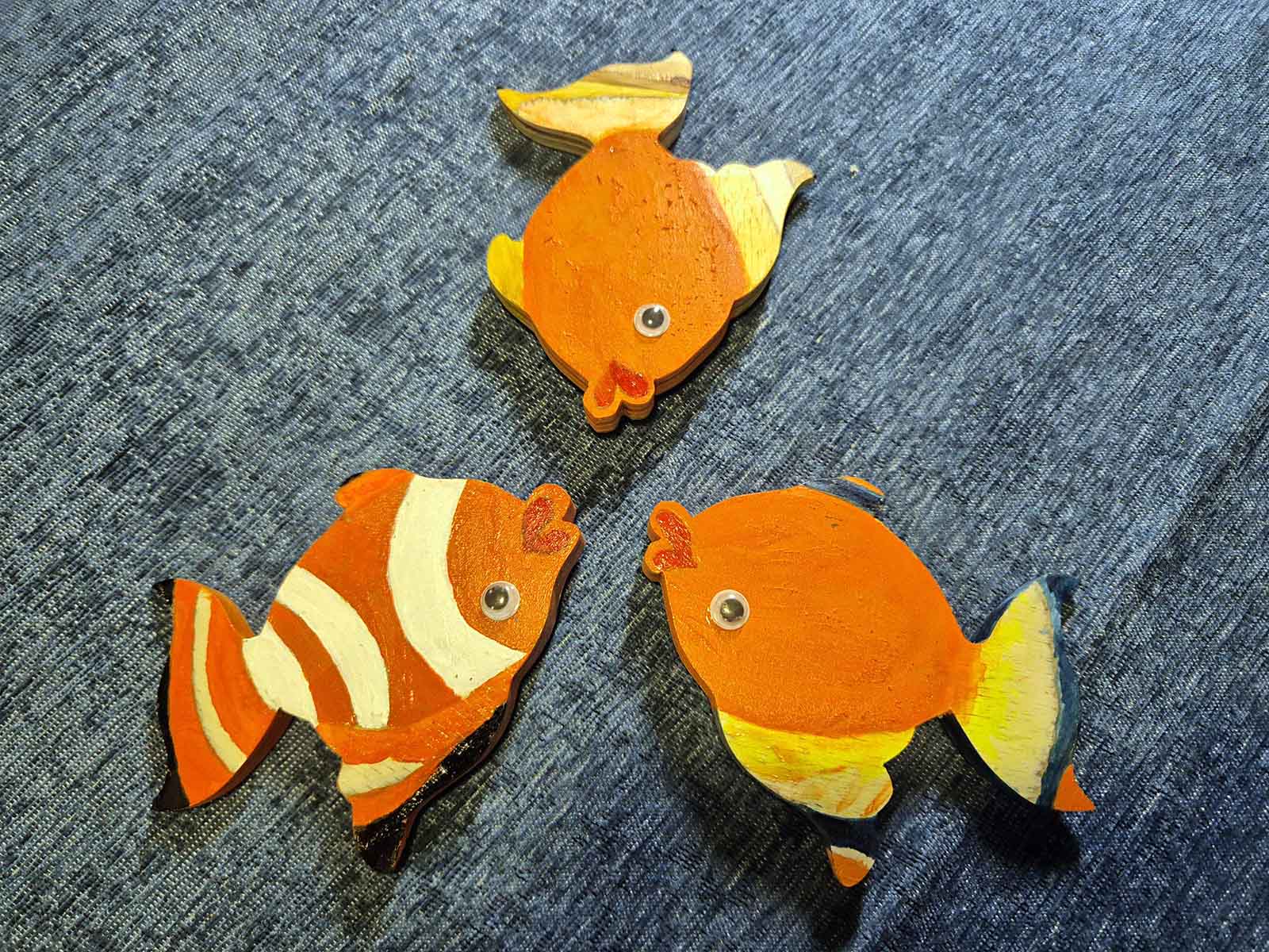 Hand painted fish for window