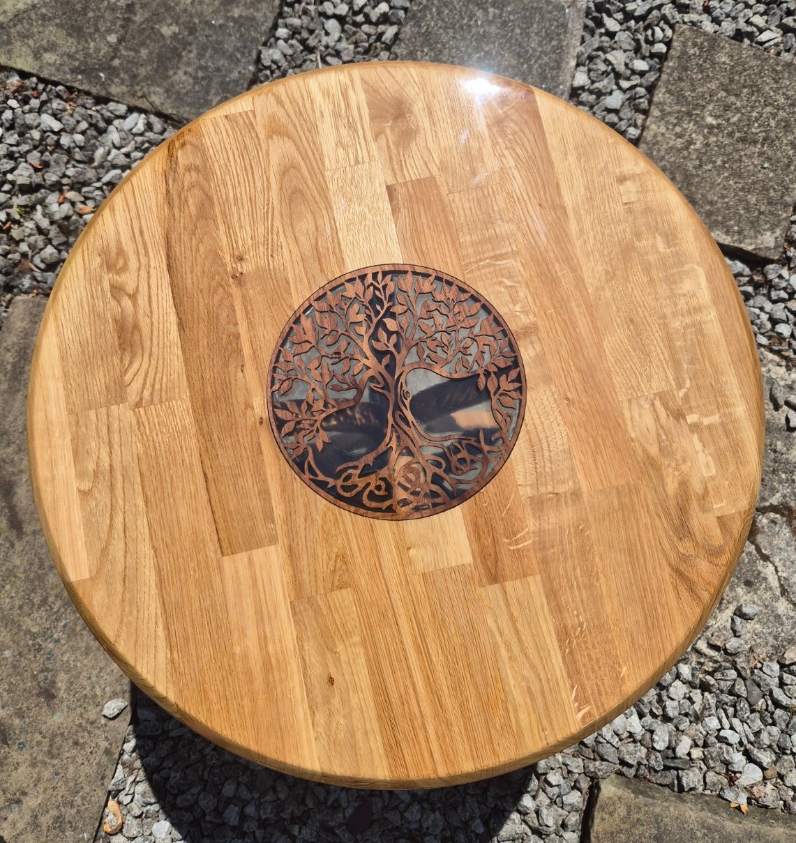 Table top view of tree of life coffee table